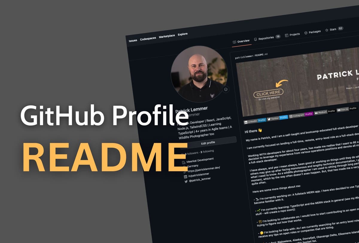 Why you should create a GitHub profile README (as a job seeking dev)